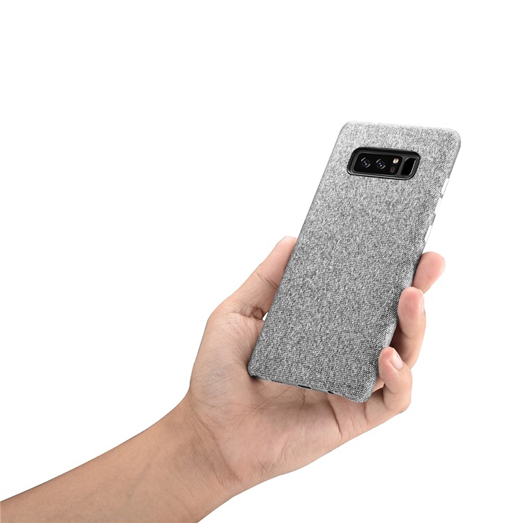 XOOMZ Cloth Coated PC Mobile Phone Cover Shell for Samsung Galaxy Note 8 SM-N950 - Grey-13