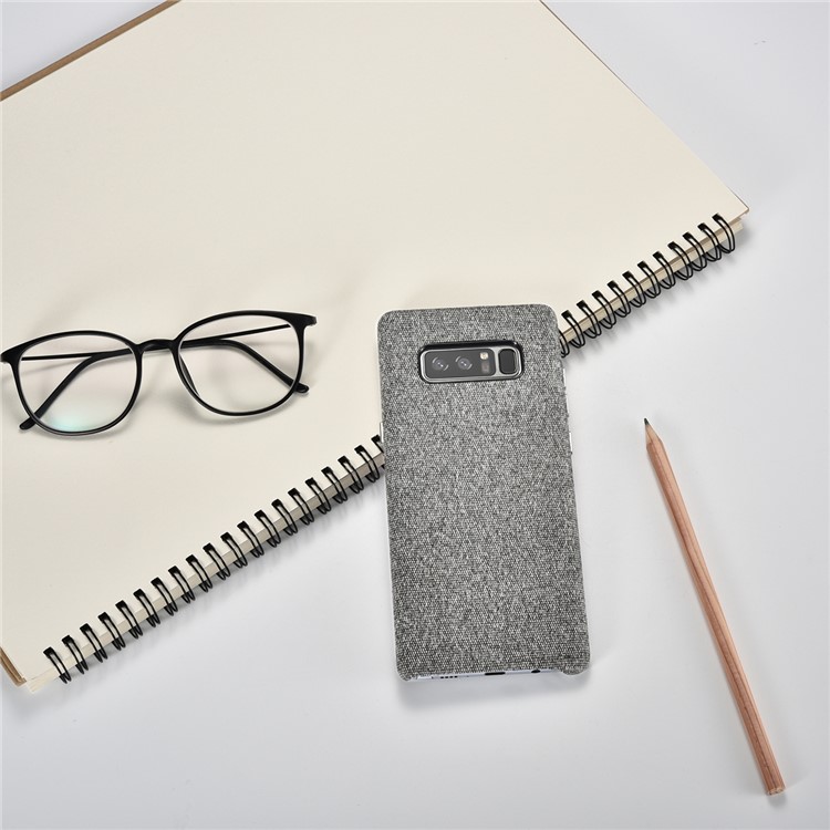 XOOMZ Cloth Coated PC Mobile Phone Cover Shell for Samsung Galaxy Note 8 SM-N950 - Grey-14