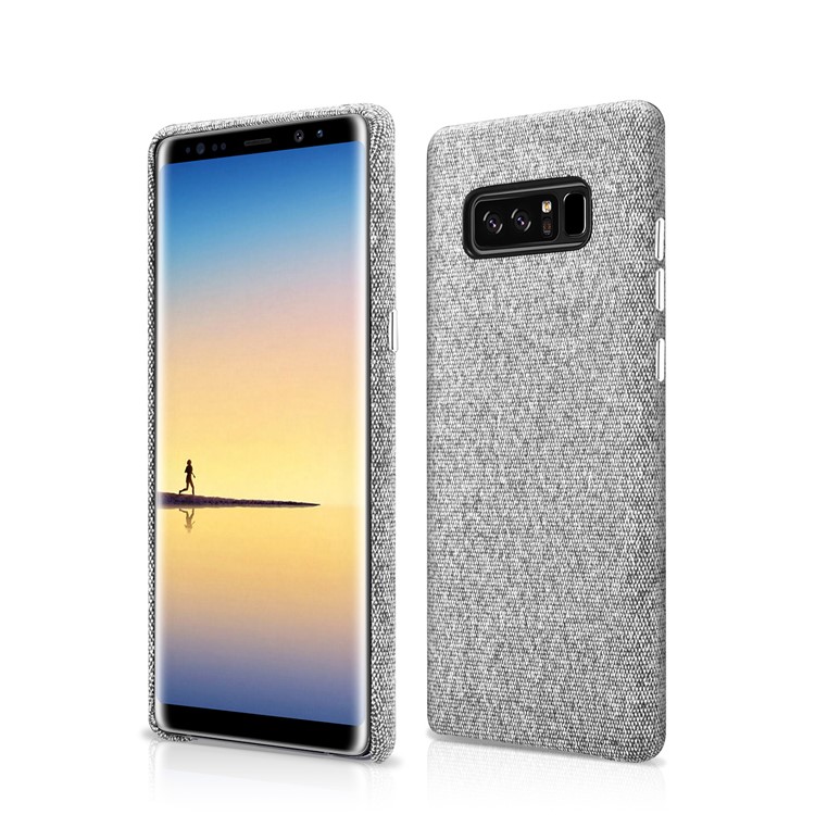 XOOMZ Cloth Coated PC Mobile Phone Cover Shell for Samsung Galaxy Note 8 SM-N950 - Grey-2