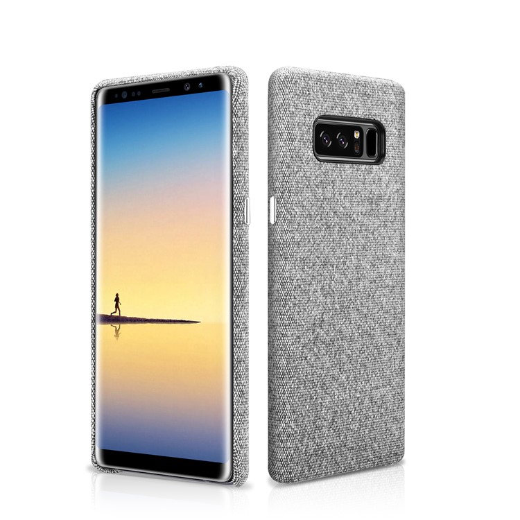 XOOMZ Cloth Coated PC Mobile Phone Cover Shell for Samsung Galaxy Note 8 SM-N950 - Grey-3