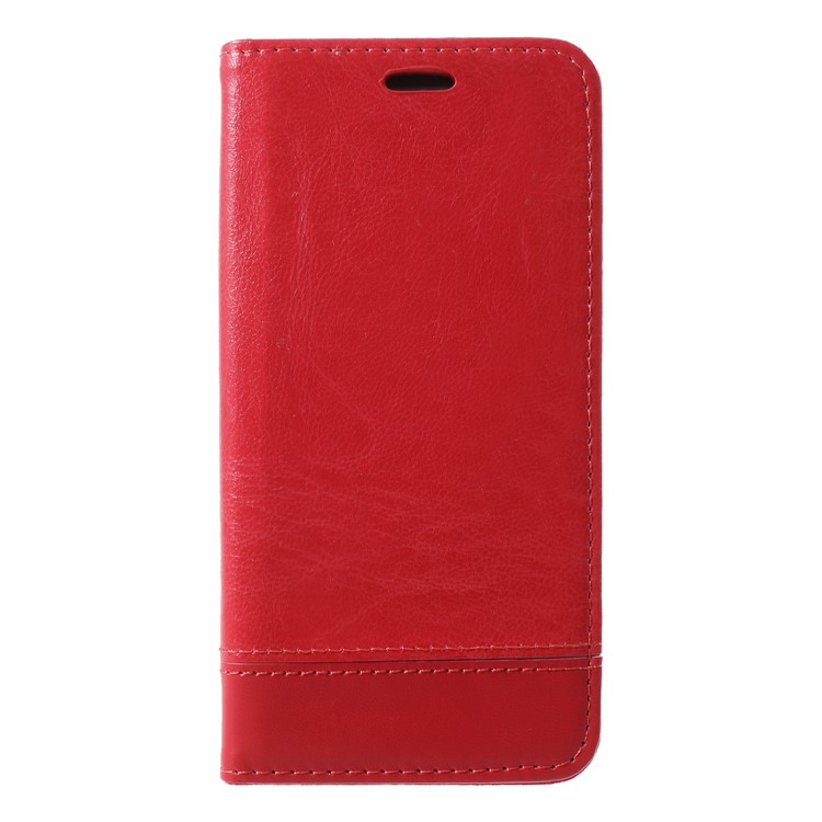Copertura In Tessuto Autoassorbita In Pelle PU Con Tasche Per Samsung Galaxy S9 + SM-G965 - Rosso-1