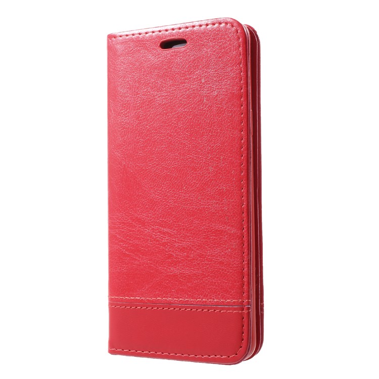 Copertura In Tessuto Autoassorbita In Pelle PU Con Tasche Per Samsung Galaxy S9 + SM-G965 - Rosso-3