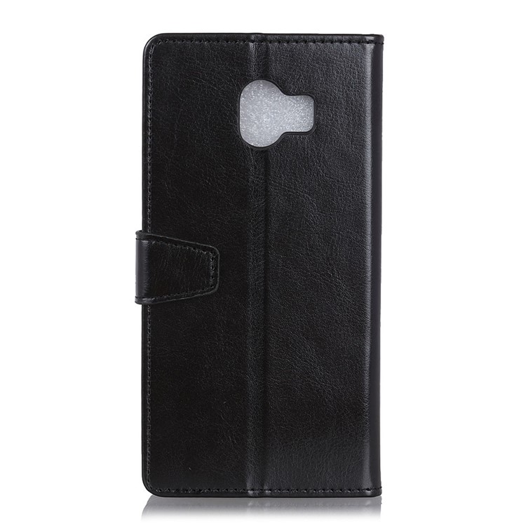 Crazy Horse Texture Wallet Stand Leather Cell Phone Case for Samsung Galaxy J4 (2018) - Black-3