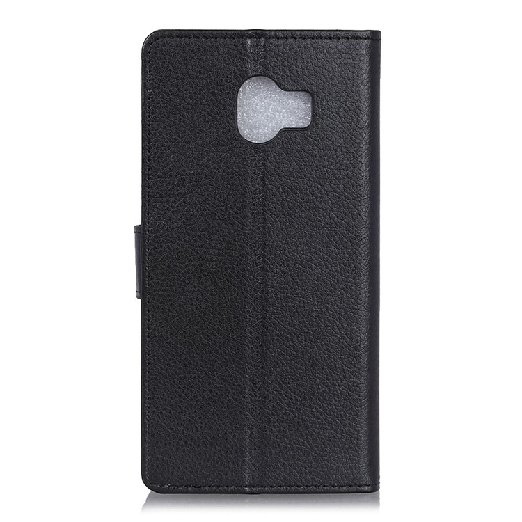 Litchi Skin Wallet Leather Stand Case for Samsung Galaxy J4 (2018) - Black-7