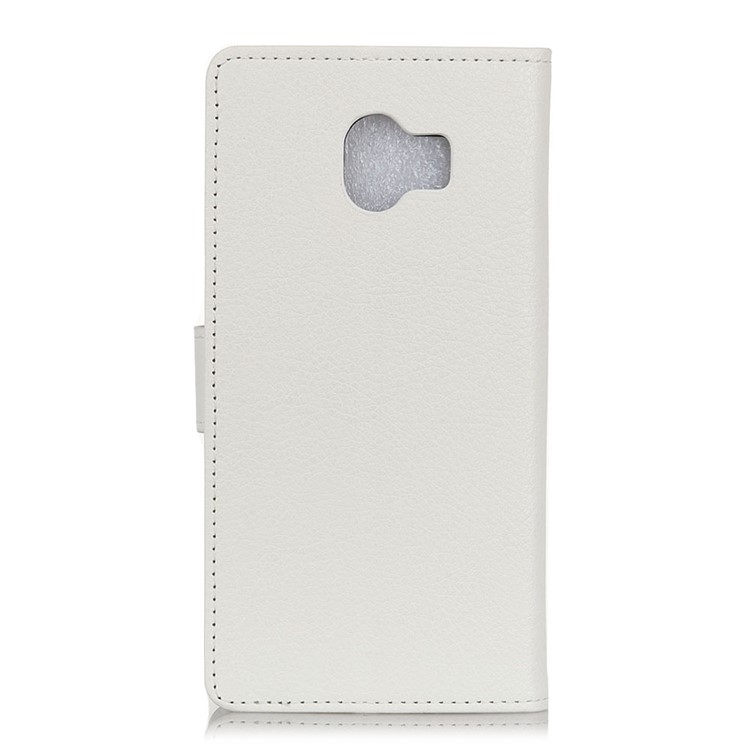 Litchi Skin Wallet Leather Stand Cover for Samsung Galaxy J4 (2018) - White-5