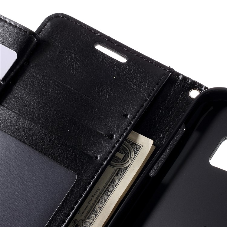 MERCURY GOOSPERY Rich Diary Leather Case for Samsung Galaxy S7 - Black-9