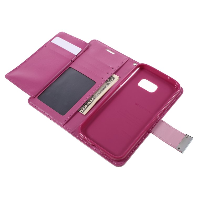 MERCURY GOOSPERY Rich Diary Leather Cover for Samsung Galaxy S7 - Rose-6