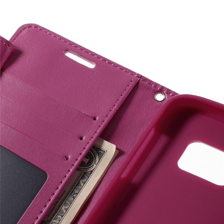 MERCURY GOOSPERY Rich Diary Leather Cover for Samsung Galaxy S7 - Rose-7