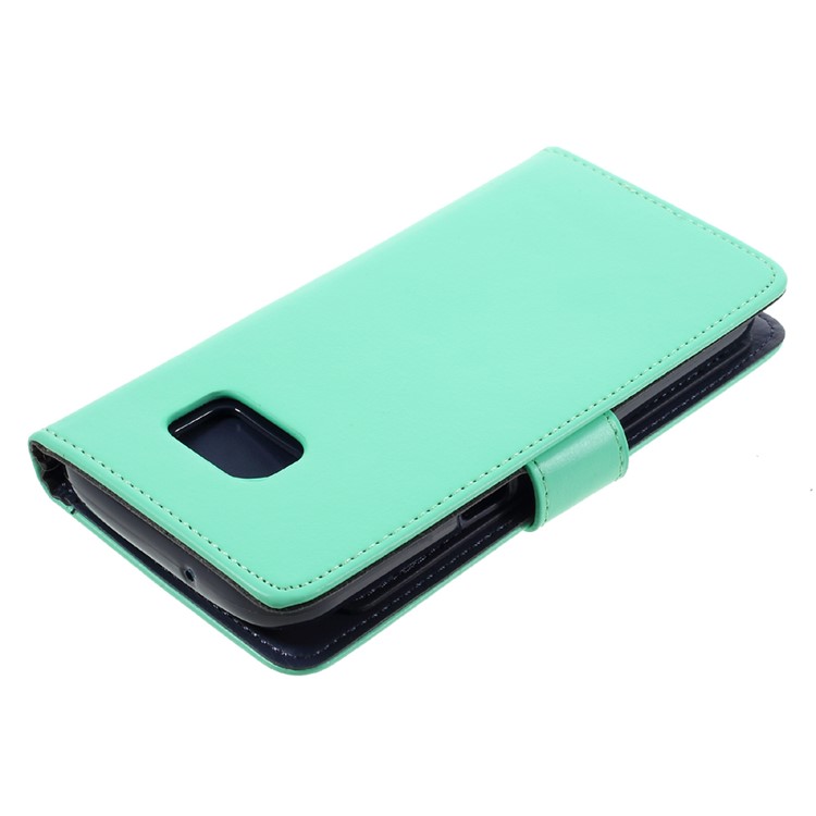 MERCURY GOOSPERY Rich Diary Leather Flip Case for Samsung Galaxy S7 - Cyan-4