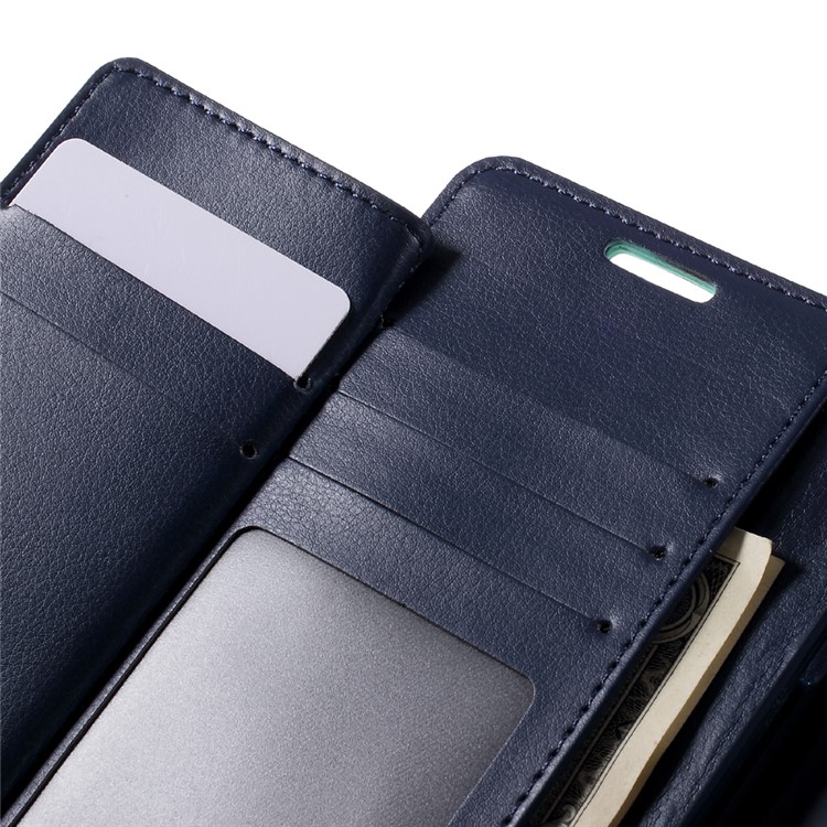 MERCURY GOOSPERY Rich Diary Leather Flip Case for Samsung Galaxy S7 - Cyan-7