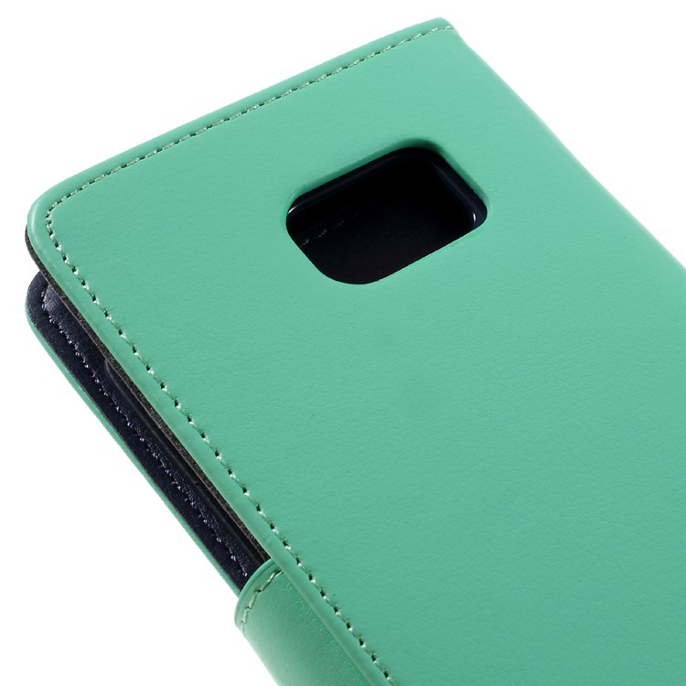 MERCURY GOOSPERY Rich Diary Leather Flip Case for Samsung Galaxy S7 - Cyan-9