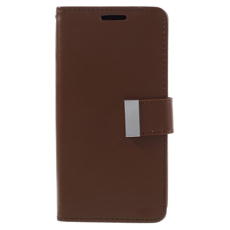 MERCURY GOOSPERY Rich Diary Card Slots Leather Case for Samsung Galaxy S7 - Brown-3