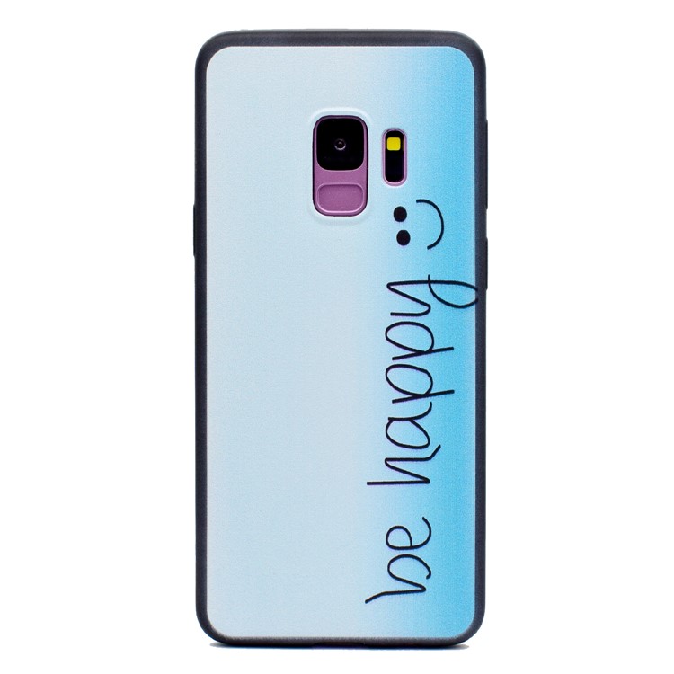 Pattern Printing TPU Case for Samsung Galaxy S9 SM-G960 - Be Happy-2