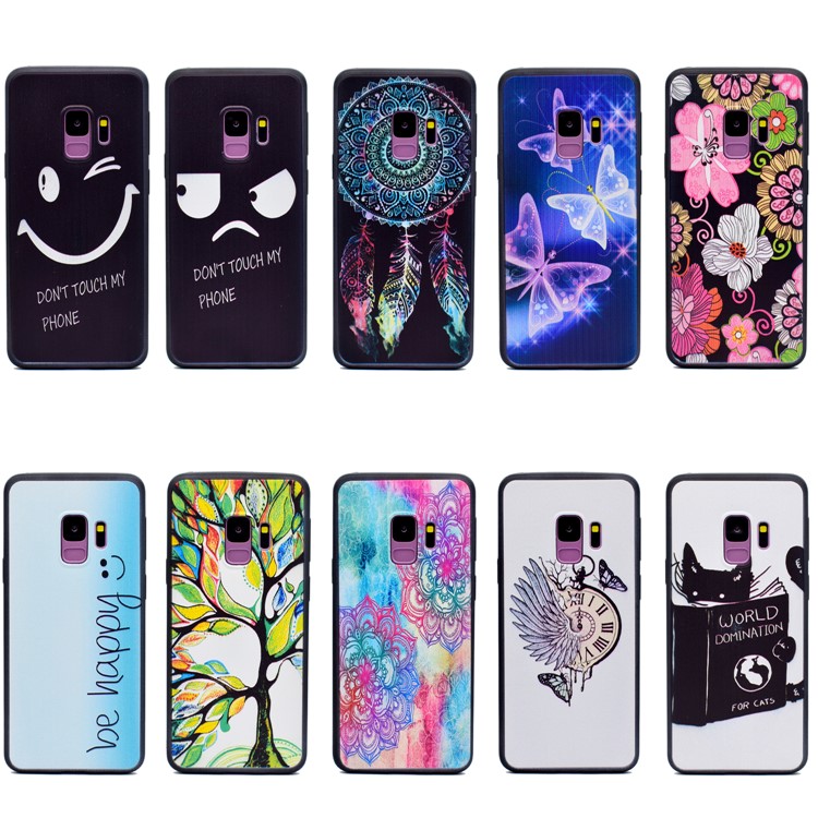Pattern Printing TPU Case for Samsung Galaxy S9 SM-G960 - Be Happy-6