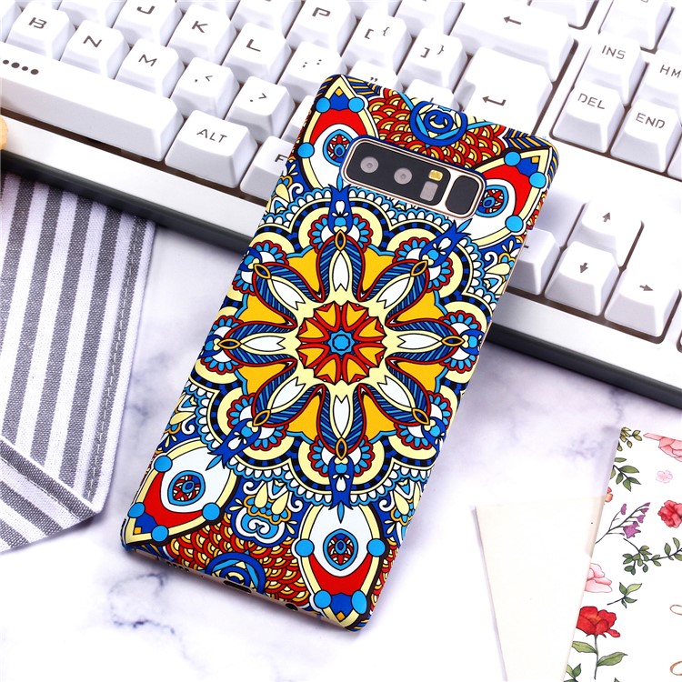 Ethnic Style Embossment Luminous Matte TPU Back Case for Samsung Galaxy Note 8 SM-N950 - Style 1-1