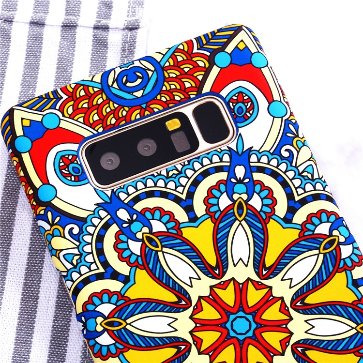 Ethnic Style Embossment Luminous Matte TPU Back Case for Samsung Galaxy Note 8 SM-N950 - Style 1-3