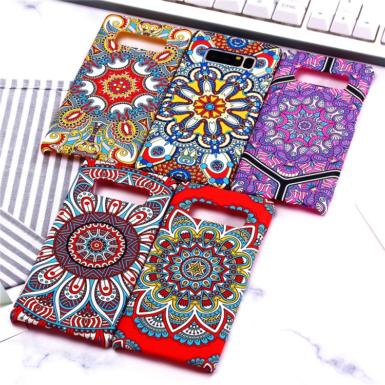 Ethnic Style Embossment Luminous Matte TPU Back Case for Samsung Galaxy Note 8 SM-N950 - Style 1-5