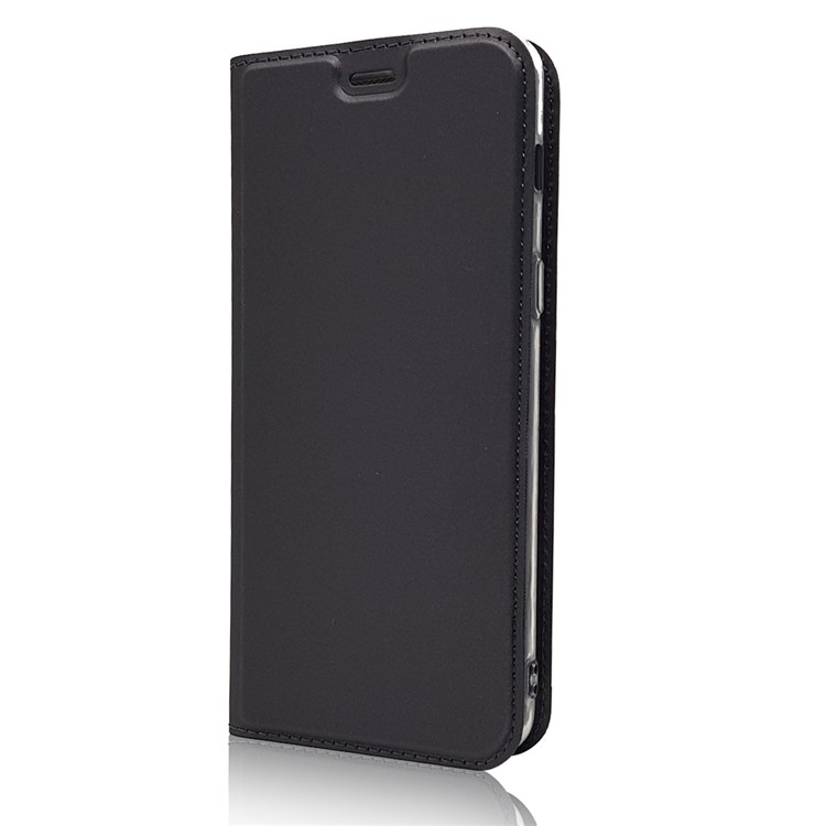 Magnetic Adsorption Leather Card Holder Case for Samsung Galaxy A8 (2018) - Black-8