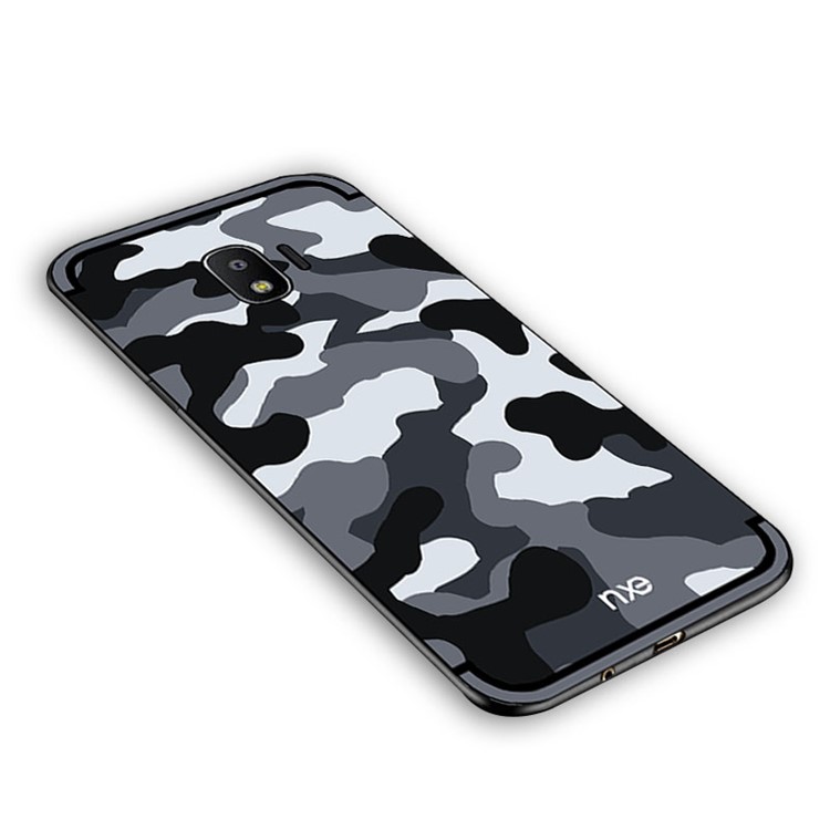 NXE Camouflage Pattern PC TPU Hybrid Case with Pop Out Stand for Samsung Galaxy J2 Pro 2018 - Grey-5