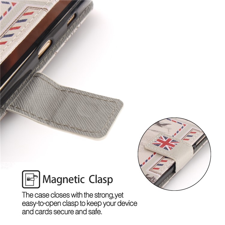 Pattern Printing Wallet Stand Leather Case for Samsung Galaxy A8 (2018) - London Elements-6