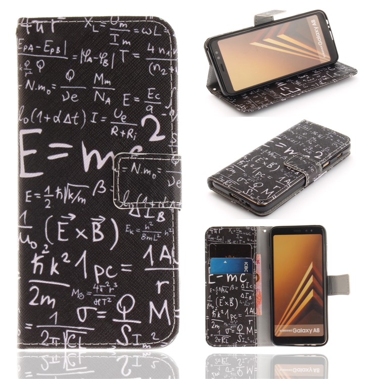 

Pattern Printing Wallet Stand Leather Cover for Samsung Galaxy A8 (2018) - Formula