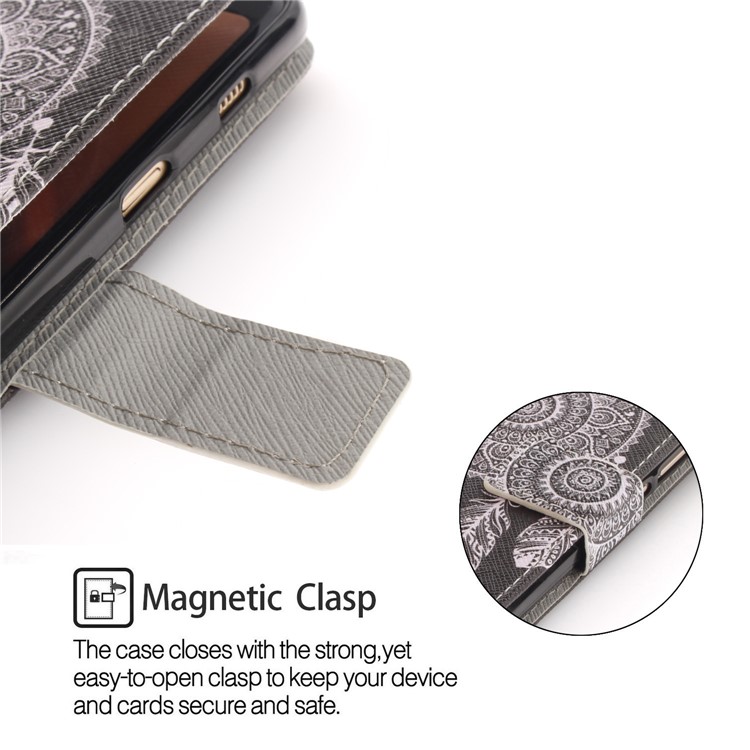 Pattern Printing Wallet Stand Leather Mobile Case for Samsung Galaxy A8 (2018) - Tribal Dream Catcher-6