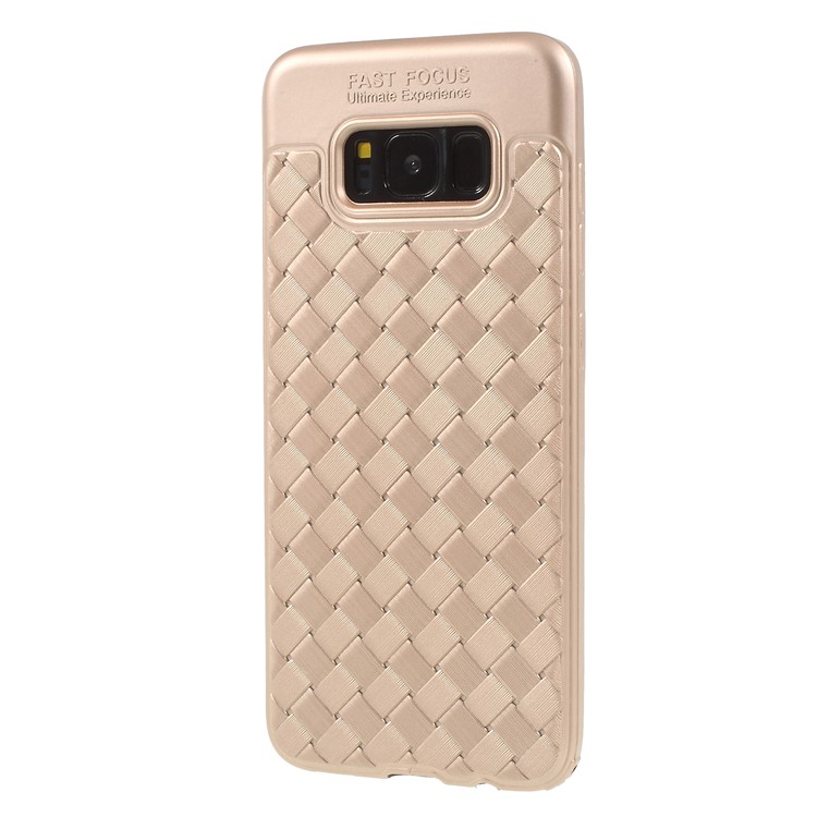 

Woven Pattern TPU Gel Cover for Samsung Galaxy S8 SM-G950 - Gold