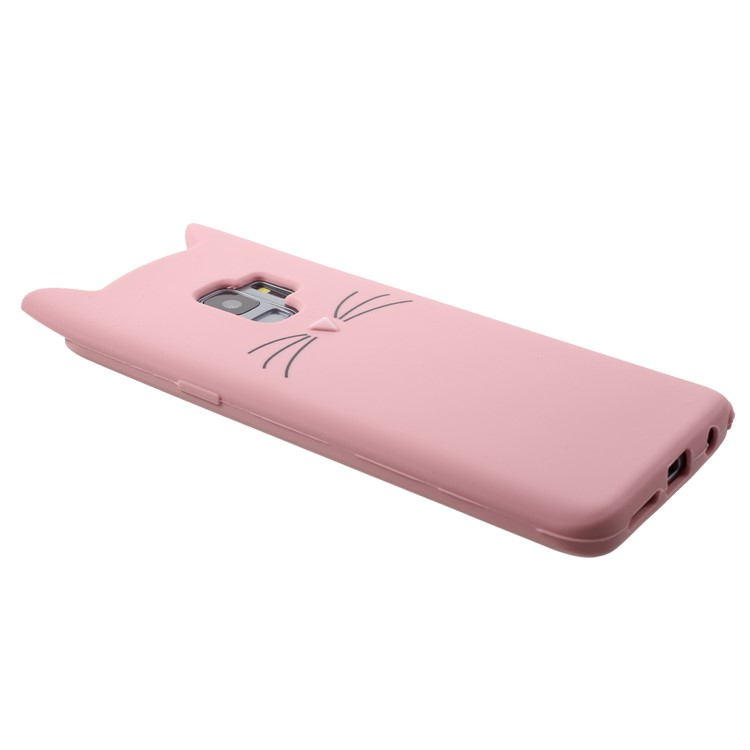 Custodia In Silicone Morbido Per Gatti 3D Per Samsung Galaxy S9 SM-G960 - Rosa-5