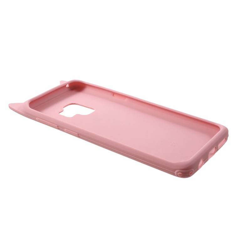 Custodia In Silicone Morbido Per Gatti 3D Per Samsung Galaxy S9 SM-G960 - Rosa-6