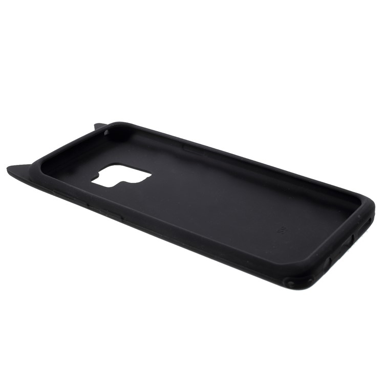 3D-Schnurrbart Katze Silikon Schutzhülle Für Samsung Galaxy S9 SM-G960 - Schwarz-7