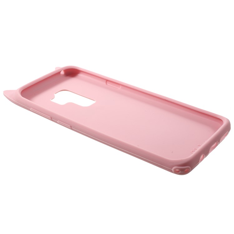 3D Mustache Cat Silicone Case Cover for Samsung Galaxy S9 Plus SM-G965 - Pink-8