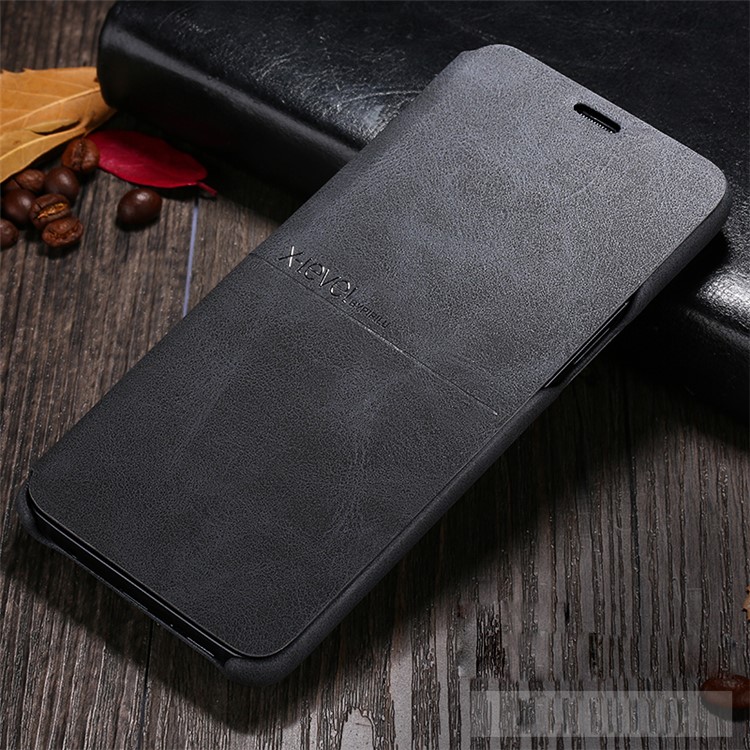 X-LEVEL for Samsung Galaxy S9 Plus SM-G965 Leather Stand Phone Case - Black-1