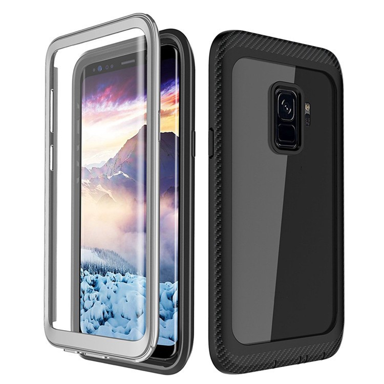 Full Body Rugged Drop-poof Scratch Resistant Clear TPU Case for Samsung Galaxy S9 SM-G960 with Screen Protector-1