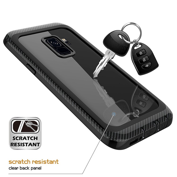 Full Body Rugged Drop-poof Scratch Resistant Clear TPU Case for Samsung Galaxy S9 SM-G960 with Screen Protector-2
