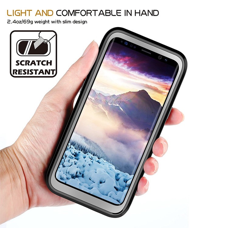 Full Body Rugged Drop-poof Scratch Resistant Clear TPU Case for Samsung Galaxy S9 SM-G960 with Screen Protector-3