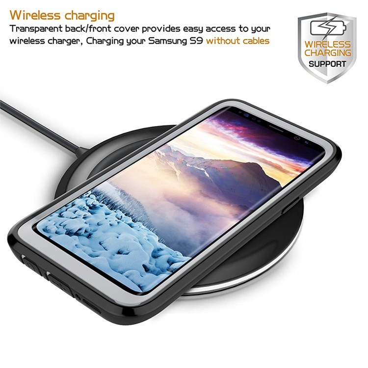 Full Body Rugged Drop-poof Scratch Resistant Clear TPU Case for Samsung Galaxy S9 SM-G960 with Screen Protector-4