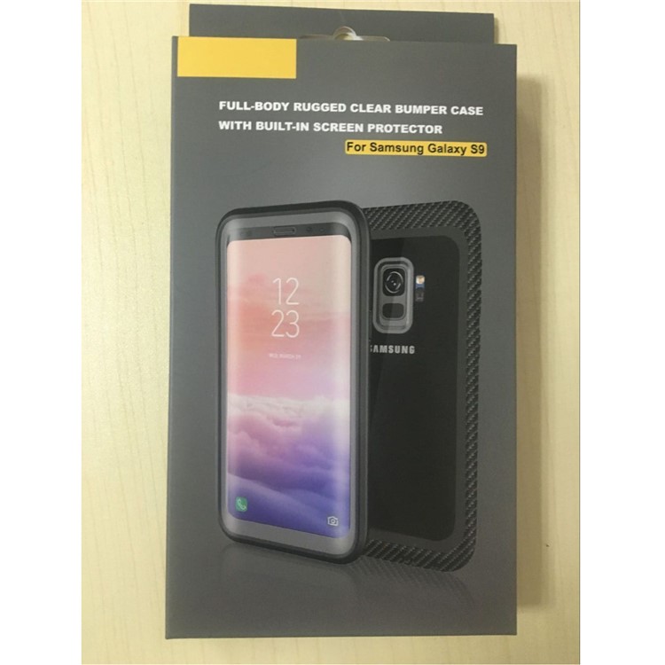 Full Body Rugged Drop-poof Scratch Resistant Clear TPU Case for Samsung Galaxy S9 SM-G960 with Screen Protector-8