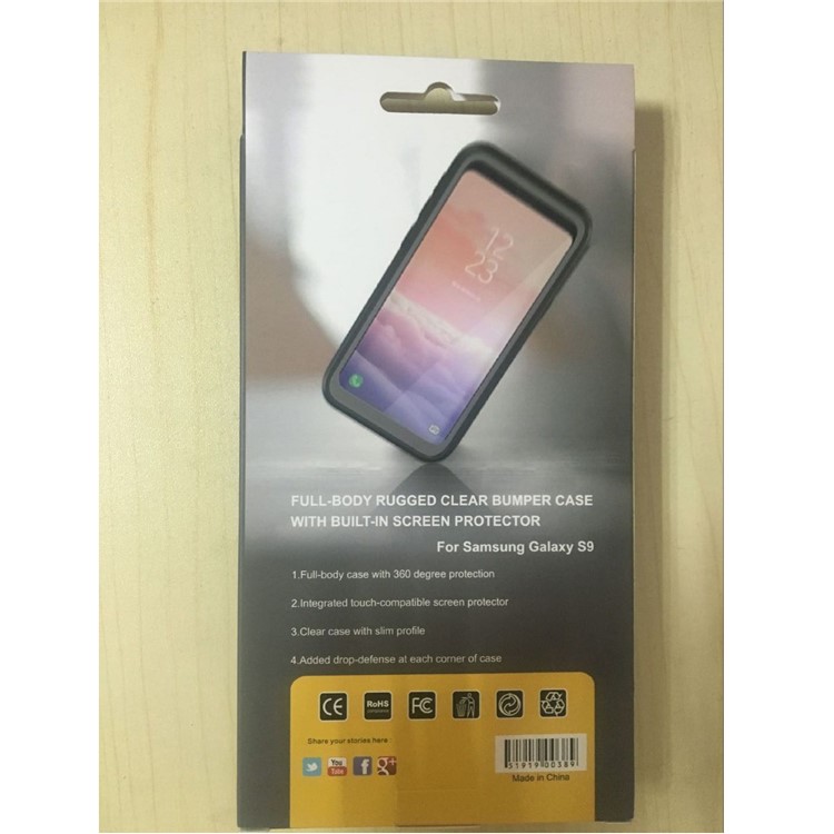 Full Body Rugged Drop-poof Scratch Resistant Clear TPU Case for Samsung Galaxy S9 SM-G960 with Screen Protector-9