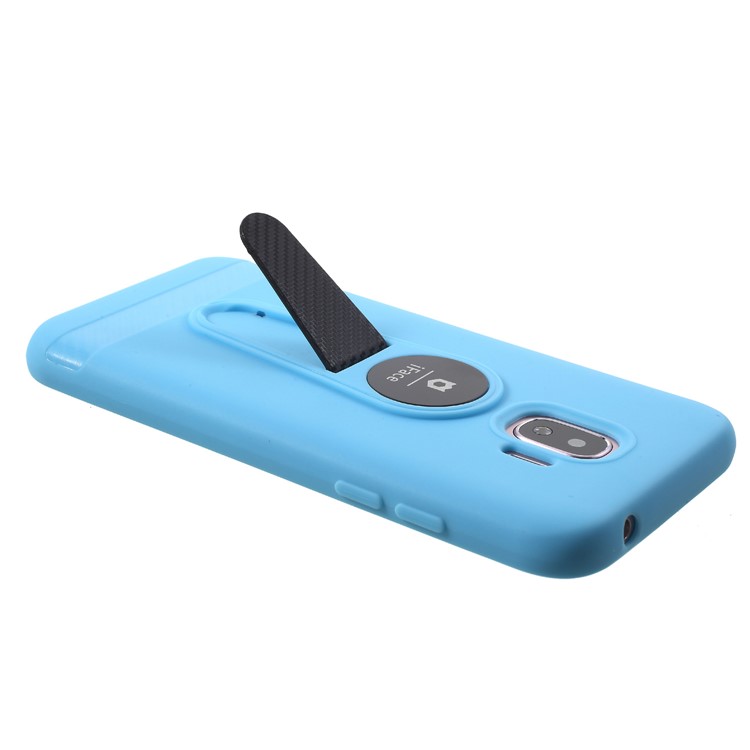 IFACE MALL Microphone Design TPU Kickstand Phone Casing for Samsung Galaxy J2 Pro 2018 (Built-in Magnetic Holder Metal Sheet) - Baby Blue-6