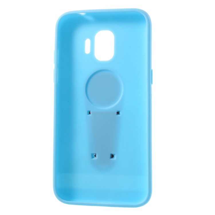 IFACE MALL Microphone Design TPU Kickstand Phone Casing for Samsung Galaxy J2 Pro 2018 (Built-in Magnetic Holder Metal Sheet) - Baby Blue-7