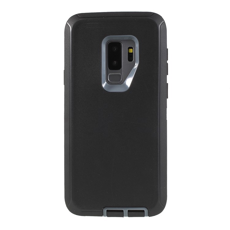 

Shockproof Drop-proof Dust-proof 3-piece PC Silicone Hybrid Phone Case for Samsung Galaxy S9+ G965 - Black / Grey