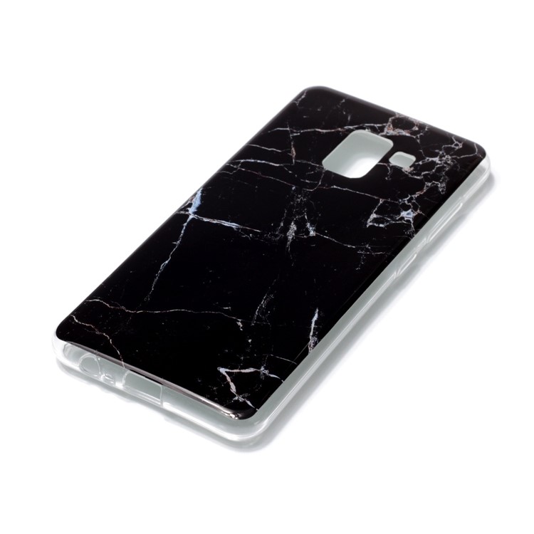 IMD Patterned TPU Back Case for Samsung Galaxy A8 (2018) - Black Marble-2