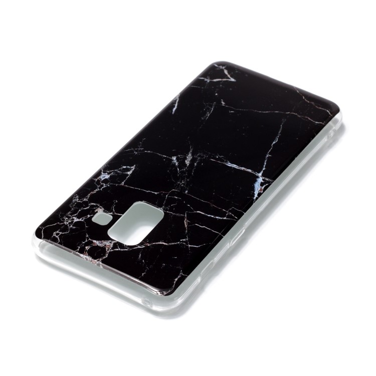 IMD Patterned TPU Back Case for Samsung Galaxy A8 (2018) - Black Marble-3