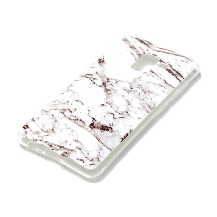 IMD Patterned TPU Cell Phone Cover for Samsung Galaxy A8 (2018) - Grey Marble-2
