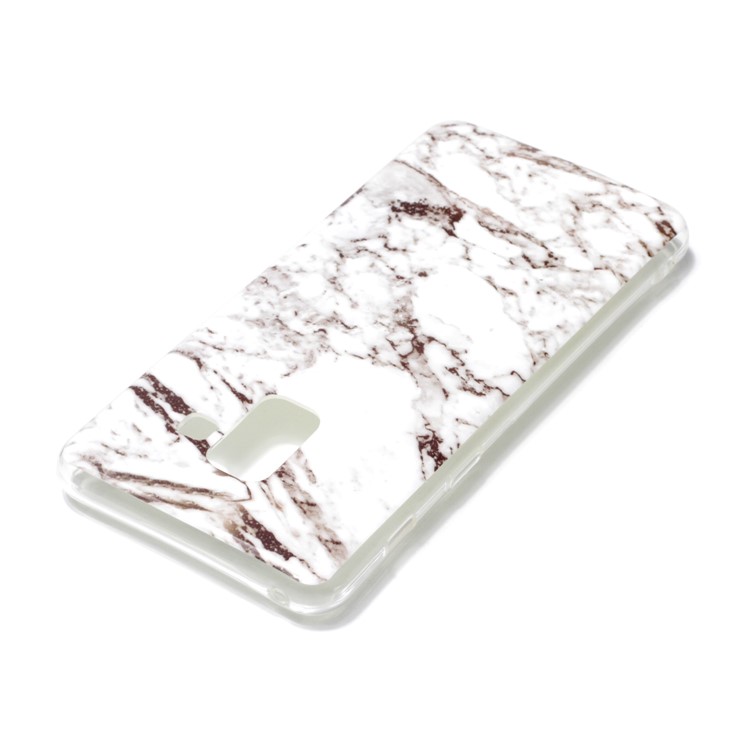 IMD Patterned TPU Cell Phone Cover for Samsung Galaxy A8 (2018) - Grey Marble-3