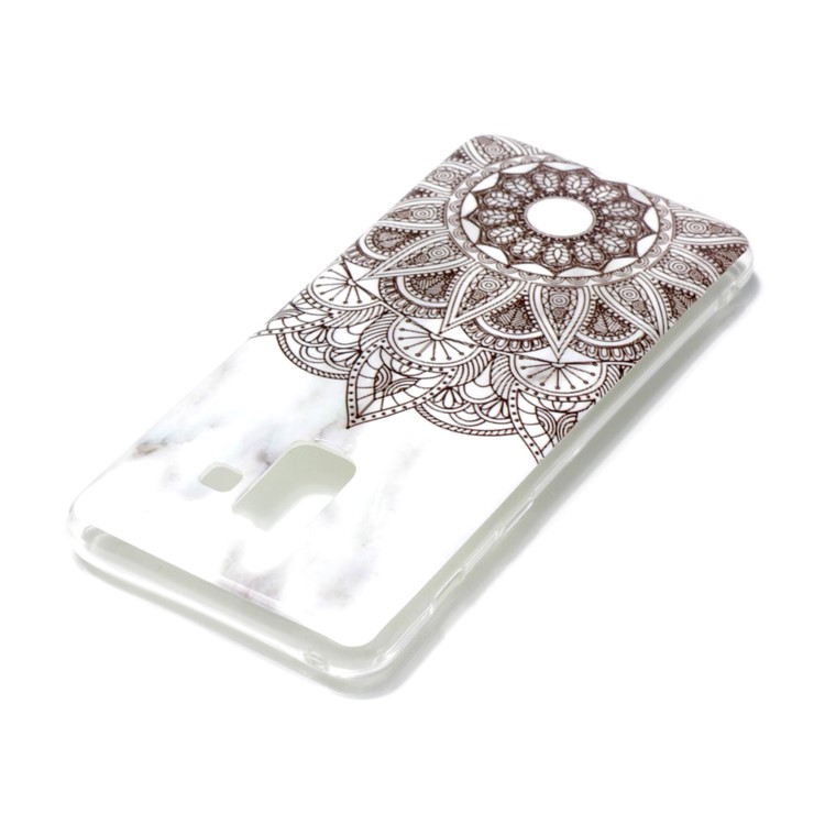 Shel de Téléphone Mobile TPU à Motifs IMD Pour Samsung Galaxy A8 (2018) - Mandala