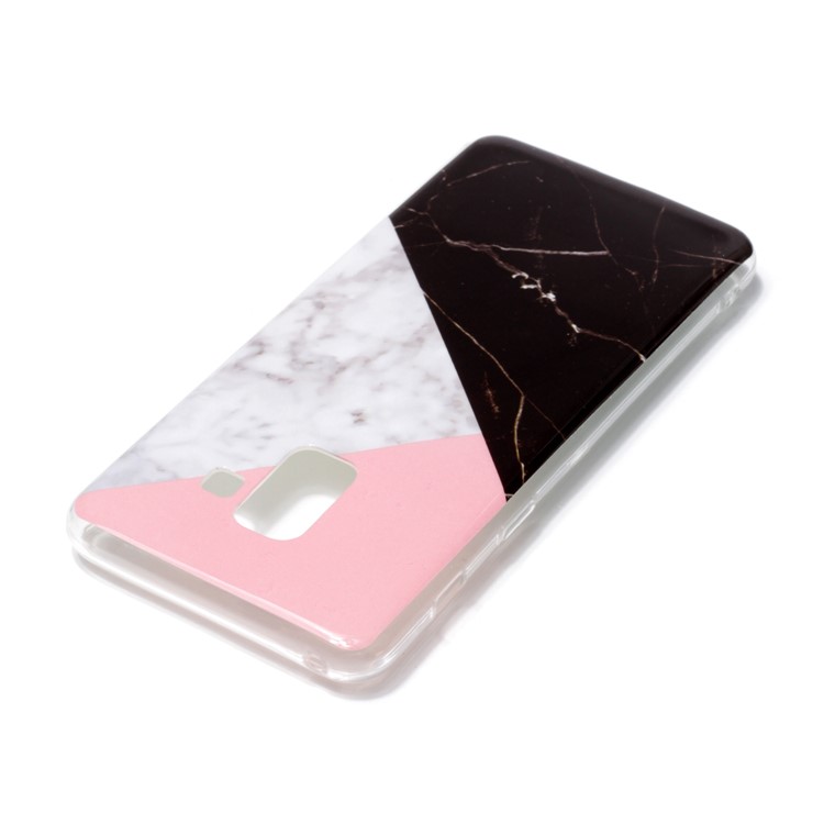 IMD Patterned TPU Protection Cover Shell for Samsung Galaxy A8 (2018) - Splicing Marble Pattern-3