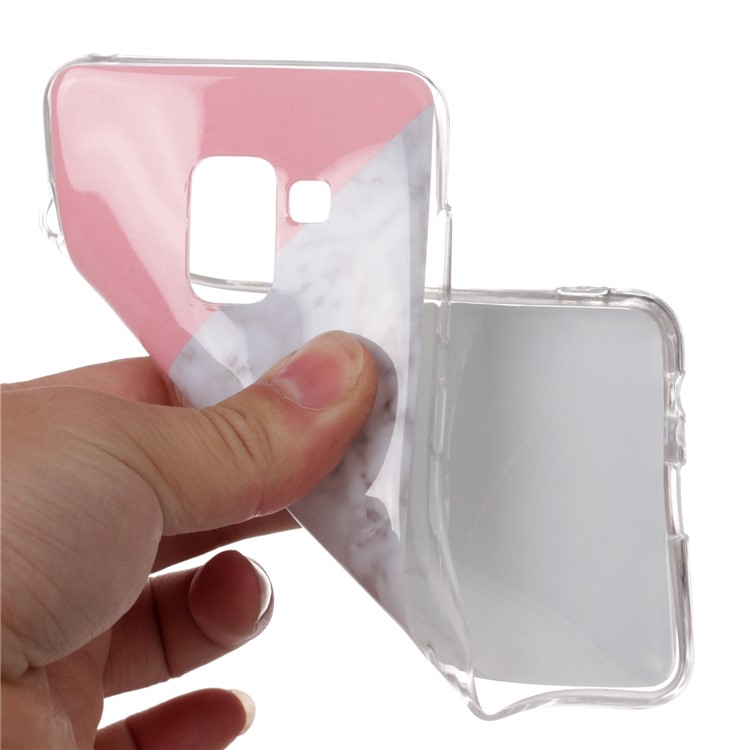 IMD Patterned TPU Protection Cover Shell for Samsung Galaxy A8 (2018) - Splicing Marble Pattern-4