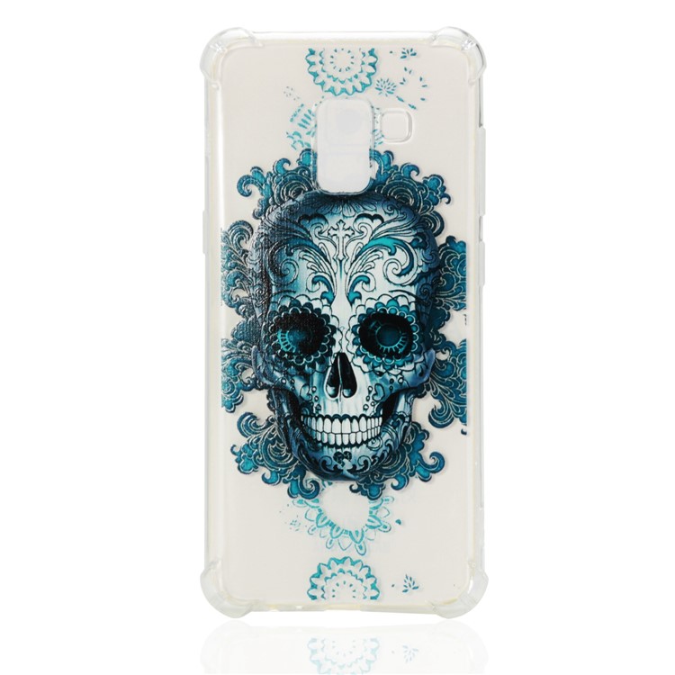Pattern Printing Shockproof TPU Case for Samsung Galaxy A8 (2018) - Cool Skull-4