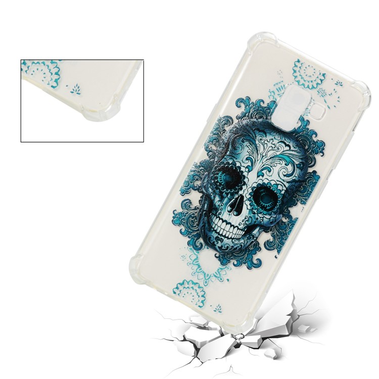Pattern Printing Shockproof TPU Case for Samsung Galaxy A8 (2018) - Cool Skull-5